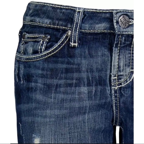 BKE The Buckle Womens Sz 25 Sarah Stretch Cropped Jeans Capri Denim Distressed - Picture 7 of 11